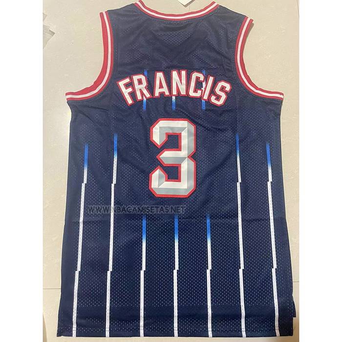 Camiseta Houston Rockets Steve Francis NO 3 Mitchell & Ness 1999-00 Azul